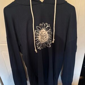 Navy Blue Graphic Hoodie